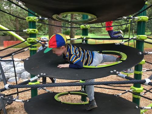 Julian on the climbing disc.