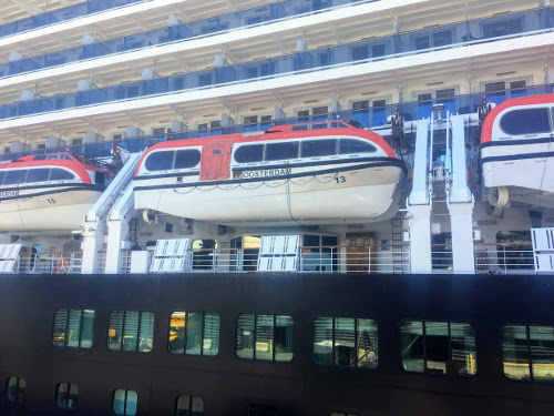 Life boat on cruise ship.