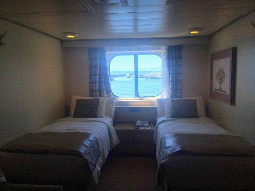 Unobstructed view in stateroom.